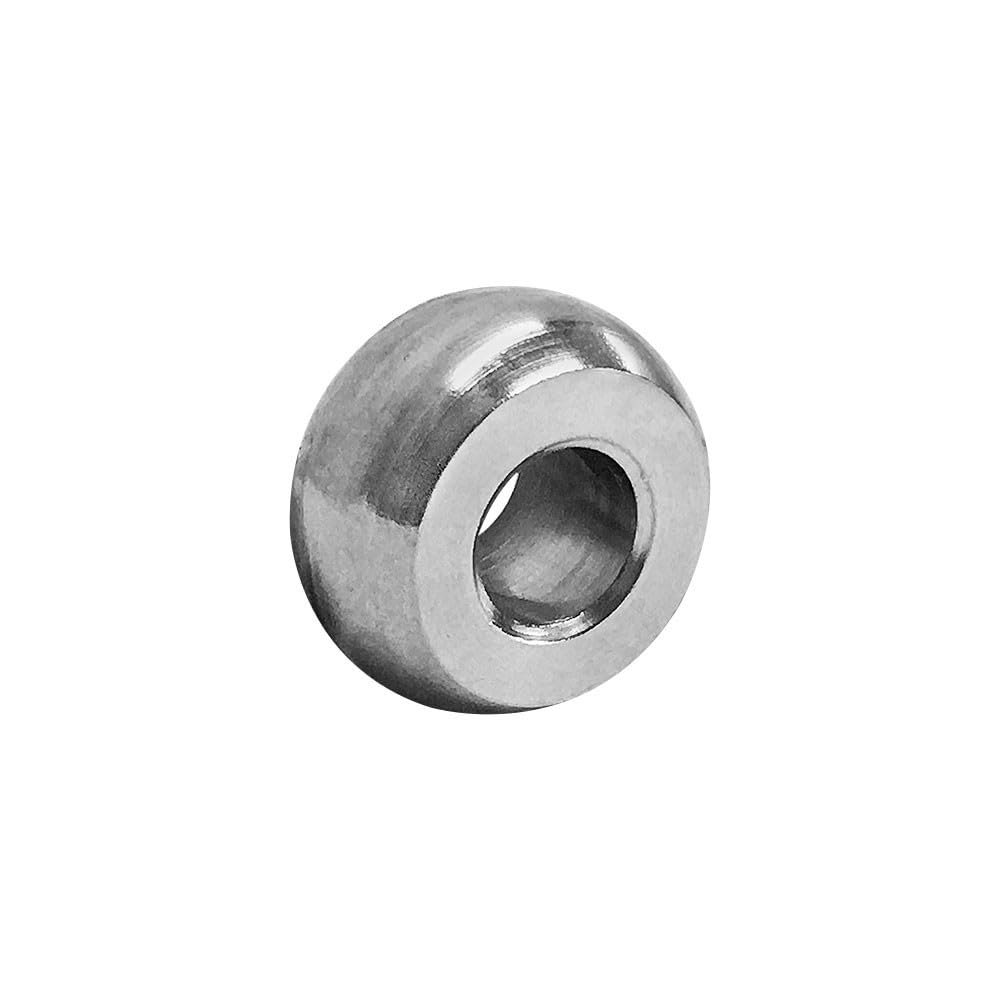 DBMIMPORTERS Stainless Steel 316 Plain Ball Swage 1/8" for Industrial Wire Rope Terminal Cable 10 Pcs