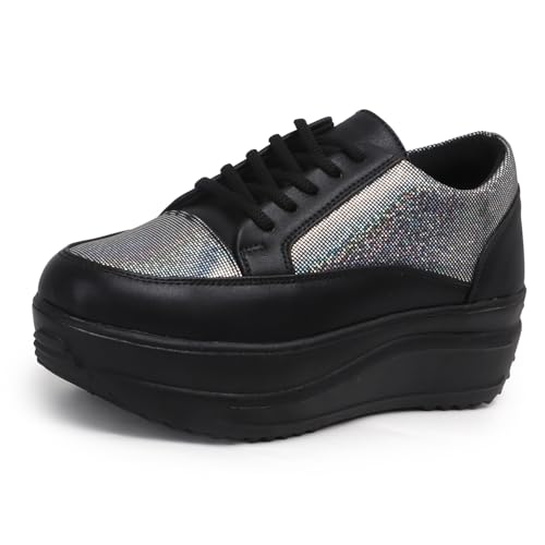 Image of Vendoz Women Casual Wedding I Glittery Embellished Sneakers I Comfortable and Stylish I Lightweight Stylish Shoes for Girls CNV4044