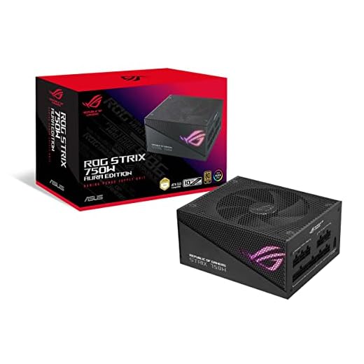 ASUS ROG Strix 750W Gold Aura Edition (Fully Modular Power Supply, 80+ Gold Certified, ATX 3.0, Cybenetics Lambda A++ Certification, PCIe Gen 5.0 Ready, Axial-tech Fan, Aura Sync, 10 Year Warranty)
