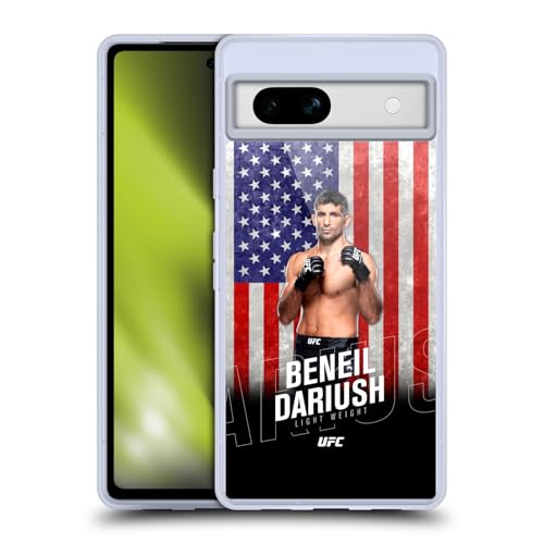 Head Case Designs Officially Licensed UFC US Flag Beneil Dariush Soft Gel Case Compatible with Google Pixel 7a
