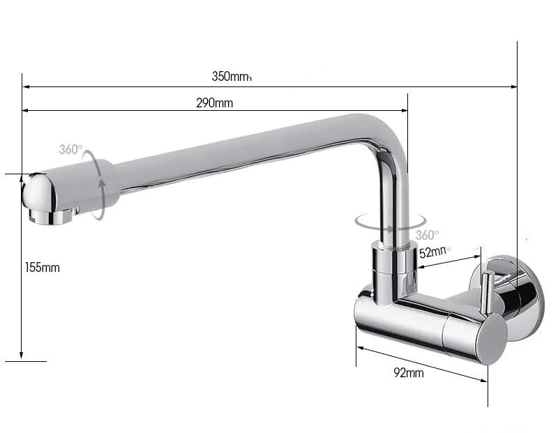 Robinet d'évier de cuisine pour cuisine extérieure et lavabo de jardin