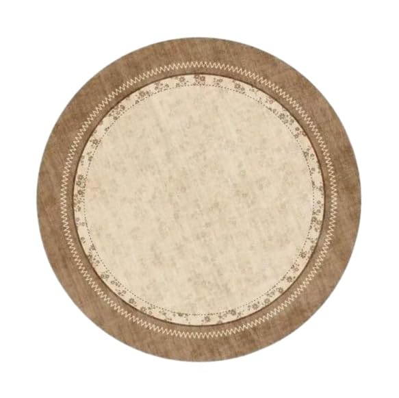 Tapis doux pour salon rond 140 cm anti-glisse pour éviter les chutes en cuisine