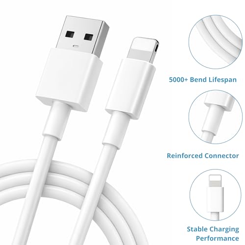 Image of Smolink USB Cable For iPhone Port To USB | Data Sync Charging Cable | Compatible for iPhone 14 13 12 11 X 8 7 6 Series | 1 Mtr | Original Fast Charging