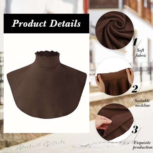 Image of Cutecrop Turtleneck Dickey Extra Large Fake Collar Detachable Dickey Collar Half Mock Turtleneck for Men Women