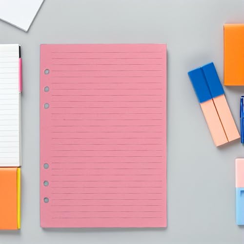 Papier A5 6 trous ligné contre les déchirures d'agenda et bloc-notes