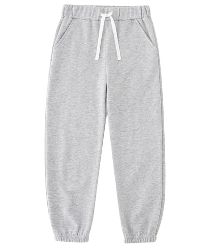 JARMAKO Calças de moletom para meninos com forro de lã, calça atlética para escola, tamanhos 4-8, Az