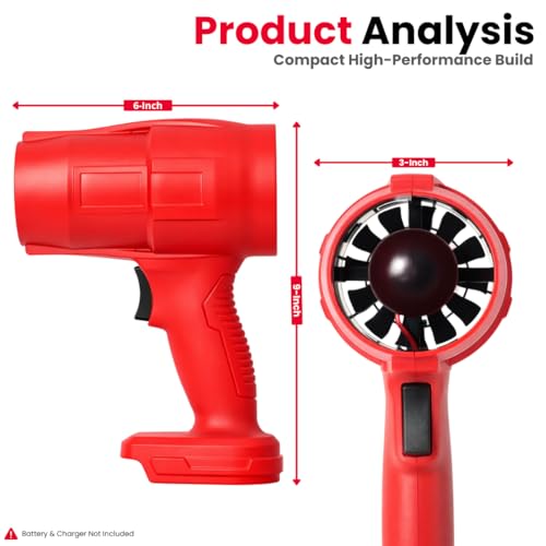 Image of JPT Heavy-Duty 21V Jet Air Blower | 25000RPM Speed | Air Output 8m /min | 100% Copper Winding | Air Blower for Blasting Away Dust & Leaves | ๐๐๐ญ๐ญ๐๐ซ๐ฒ & ๐๐ก๐๐ซ๐ ๐๐ซ ๐๐จ๐ญ ๐๐ง๐๐ฅ๐ฎ๐๐๐