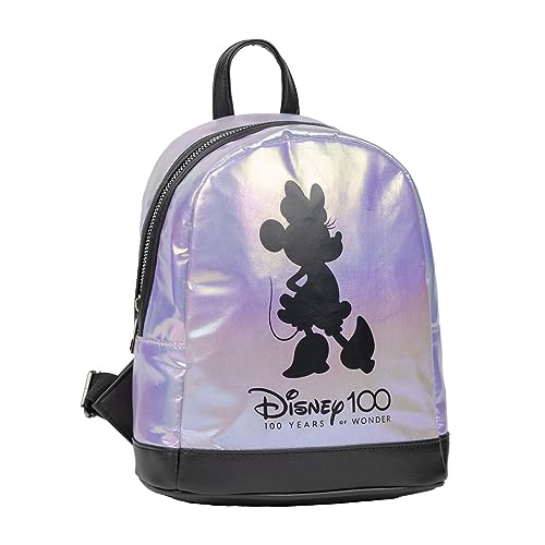 CERDA DISNEY 100 Ans - Minnie - Sac a Dos Similicuir Nacre - 19.5 x 25 x 11 cm