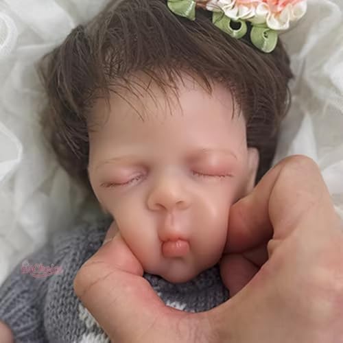 Lifelike 12inch / 30cm Mini Silikon Reborn Baby Puppe Mädchen, realistisches Schlafen Neugeborenes Baby für handgefertigtes Sammlergeschenk – Bild 4