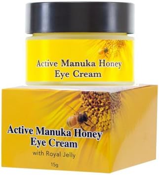 Active Bee Venom Manuka Honey Eye Cream with Royal Jelly/Cocoa Butter/Aloe Vera/Vitamin E, 15 Gram
