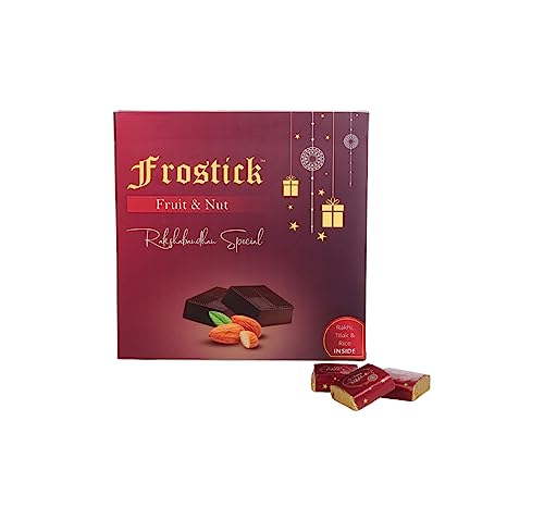 Image of Frostick Rakshabandhan Special Rakhi gift for brother, Chocolate Gift Pack - 16 Pcs (Includes Rice & Tilak) (Random Design Rakhi)