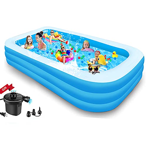 Inflatable Pool for Kids and Adults - Kiddie Pool Inflatable Swimming Pool for Kids Pools for Backyard Blow Up Pool 120