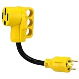 Cllena L5-30 30 Amp Male Plug to 14-50 50 Amp Standard Female Receptacle Generator Adapter (12 Inch)