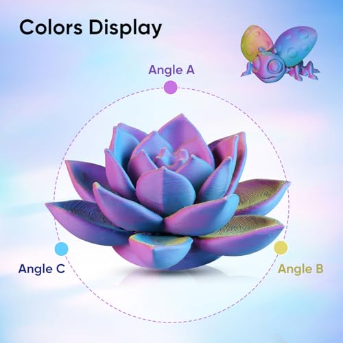 Image of ERYONE Matte Tri Color PLA Filament 3D Printer 1.75mm + /- 0.03mm, Multicolor Filament Tricolor PLA 1KG(2.2lbs) Cardboard Spool, Purple & Yellow & Blue