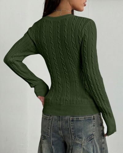 Women's Cable V Neck Sweater  - image 3