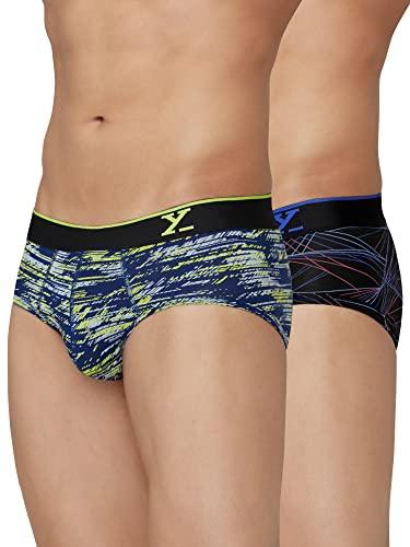 Image of XYXX Men's Uno Micromodal Regular Fit Solid Antimicrobial Briefs with No Marks Waistband (Pack of 2)