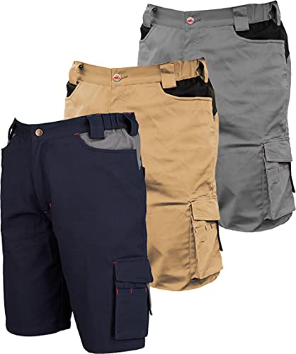 Indust.starter stretch - Pantalon corta/o talla -l gris/negro