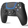 BETMI Wireless Controller for PS-5/Pro/Slim/PC,Bluetooth Gaming Controller with Hall Joysticks/LED Channel Light/Turbo/6-Axis Gyro/Dual Vibration/Touchpad/3.5mm TRRS Audio Jack/Speaker Function(Black)