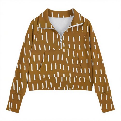 Girls Stand Collar Sweatshirt Half Zip Loose Graphic Tee Tops Long Sleeve Pullover Casual T-Shirts for Kids 5-14 Years4