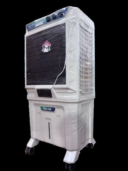 Image of ram king 120 Desert Air Cooler for Home with Honeycomb Pads, Powerful Fan, and Cool Flow Dispenser (120L, grey)
