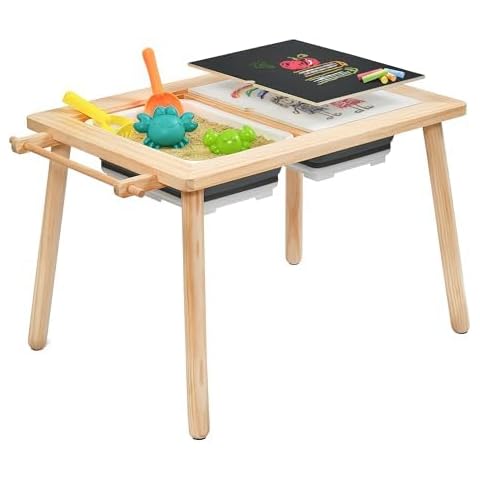 Easyego Kids Activity Table with Foldable Storage Bins – Play, Study & Dining Table for Toddlers – Sensory Table with Fun Storage, for Boys & Girls Cover