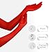 Mesh Gloves Super Long Red Sheer Tulle Women Formal Ruched Gloves Themed Party Opera Prom 20s Glove Costume