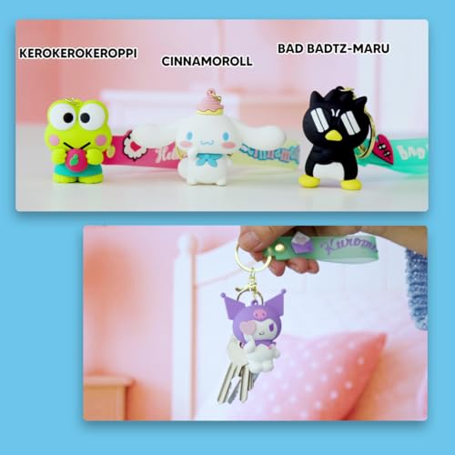 #sbabam Funny Box Hello Kitty Key Ring Serie 2, sleutelhanger Hello Kitty sleutelband Glow in the Dark, 3 stuks - Gadget Kids vindt Kuromi, Cinnamoroll, My Melody en andere, bedels voor tassen - Afbeelding 5