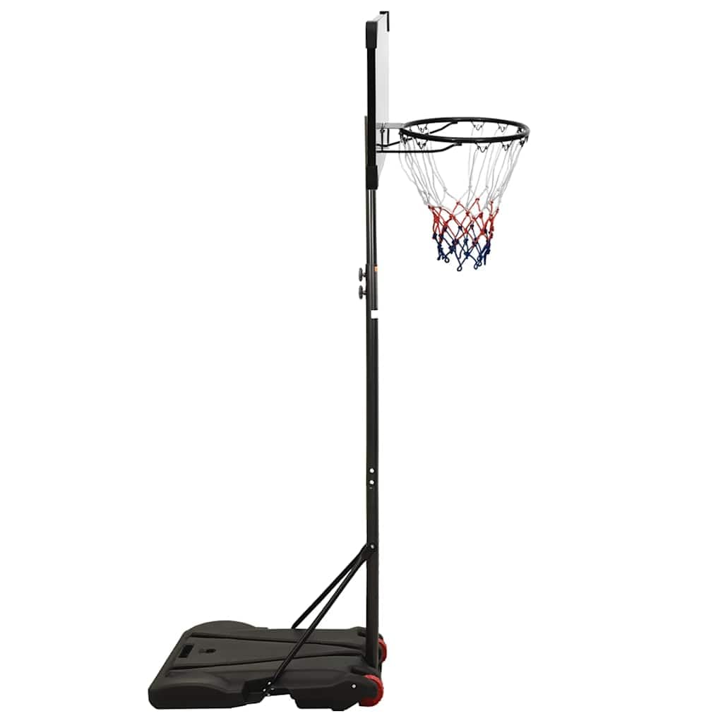 Canestro da basket regolabile in altezza da 256 a 361 cm, con base stabile, per giardino e interni, pannello posteriore in policarbonato resistente alle intemperie