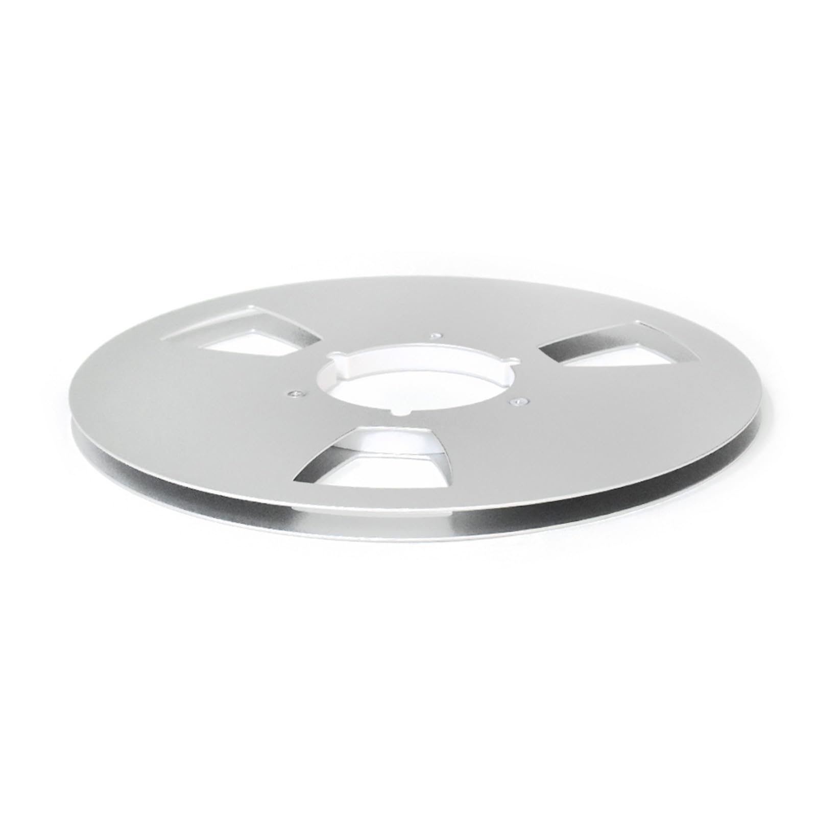 Bobina in alluminio di alta qualità per registratori da bobina a nastro, accessorio per bobina aperta da 10,5 pollici con mozzo design Nab Hub con disco in alluminio