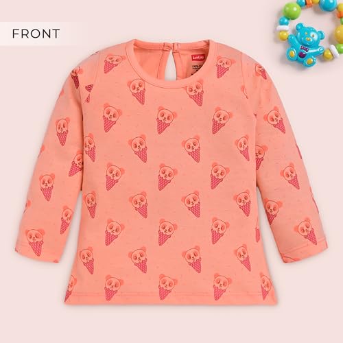 Image of LuvLap Baby Girls 100% Cotton Full Sleeve Girls Top, Pack of 02