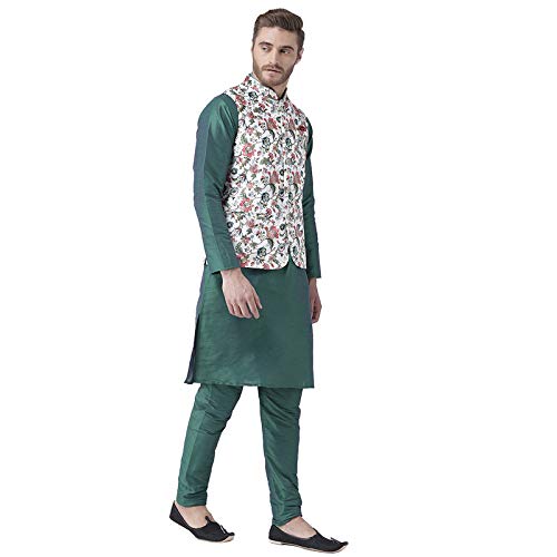 Image of hangup 3pc Kurta Pajama Basket 3PC 61ASeaGreen-KPW 42