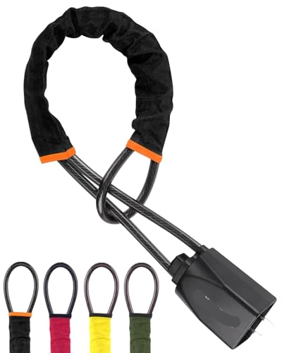 Anti-vol pour Volant - Dispositif de Sécurité avec Ceinture pour Voitures, Camions, SUV et Vans avec 3 Clés(Black)