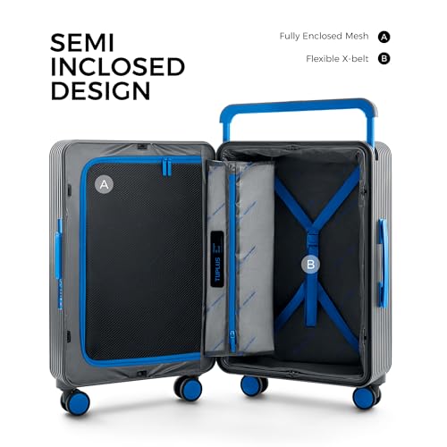 TUPLUS Suitcase ABS Hard Shell Luggage with 4 Spinner Wheels Hold Check in Travel Case, LAB Series, 24-inch2