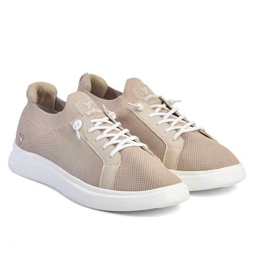 Image of YOHO Trip Sneakers for Men | Stylish Casual Shoes with Elastic Laces | Comfortable, Stretchable & Ultra-Lightweight | Premium Breathable Mesh Fabric