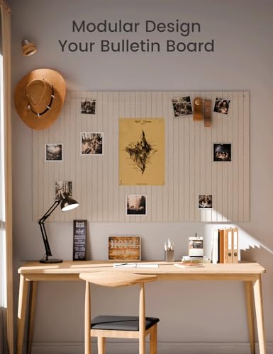 Fluxynara Large Felt Bulletin Board 48" x 36" Cork Board Alternative-12 Pack with 70 Safe Removable Adhesive Tabs, Cork Boards for Walls Cork Board for Home Office Classroom Pin Board (Oatmeal) - Image 6