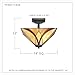 Quoizel TFAS1714VA Asheville Multicolor Stained Glass/Tiffany Semi-Flush Ceiling Lighting, 2-Light 200 Total Watts, 12