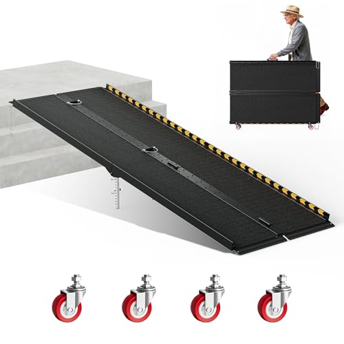 CAMMOO 7FT Folding Aluminum Ramp