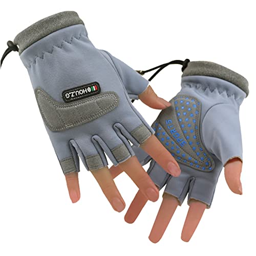 Image of YAMEIZE Kids Sport Half Finger Gloves - Anti-Slip Outdoor Cycling Biker Breathable Gloves for Boys Girls