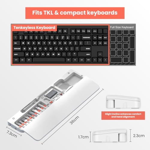 Image of 21-in-1 Multi-Purpose Cleaning Kit with Wrist Rest for Laptop, Keyboard, Screen, PC, Monitors, Mobile, Camera & Earphones with Dust Removal (White)