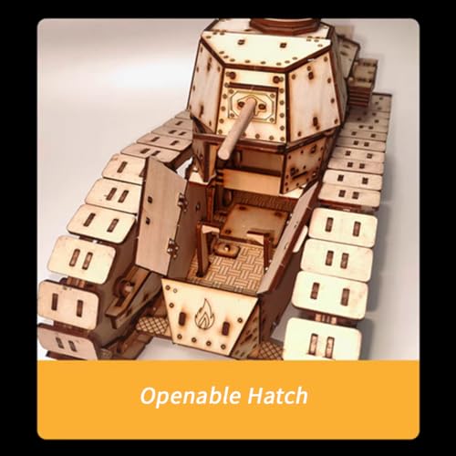 Idée cadeau unique : puzzle char militaire FT-17 en bois télécommandé 3D