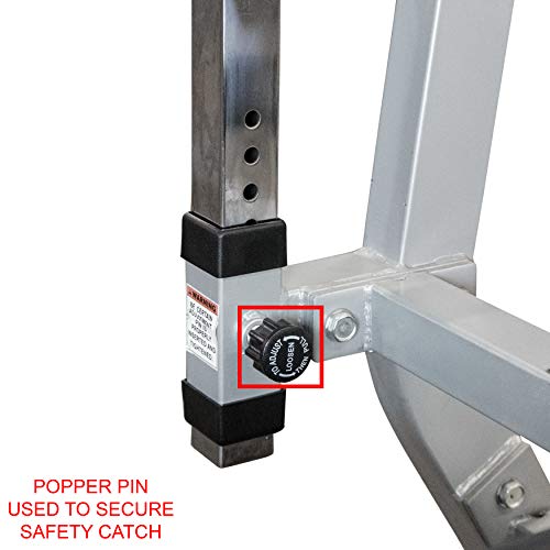 Valor Fitness BF-48 Olympic Weight Bench Press Station with Adjustable Safety Catches and Spotter Stand