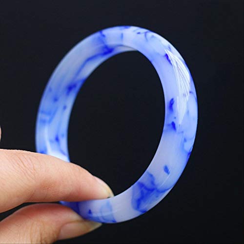Bracelet jonc en jade bleu 58 mm : finis les bijoux ternes qui s'oxydent