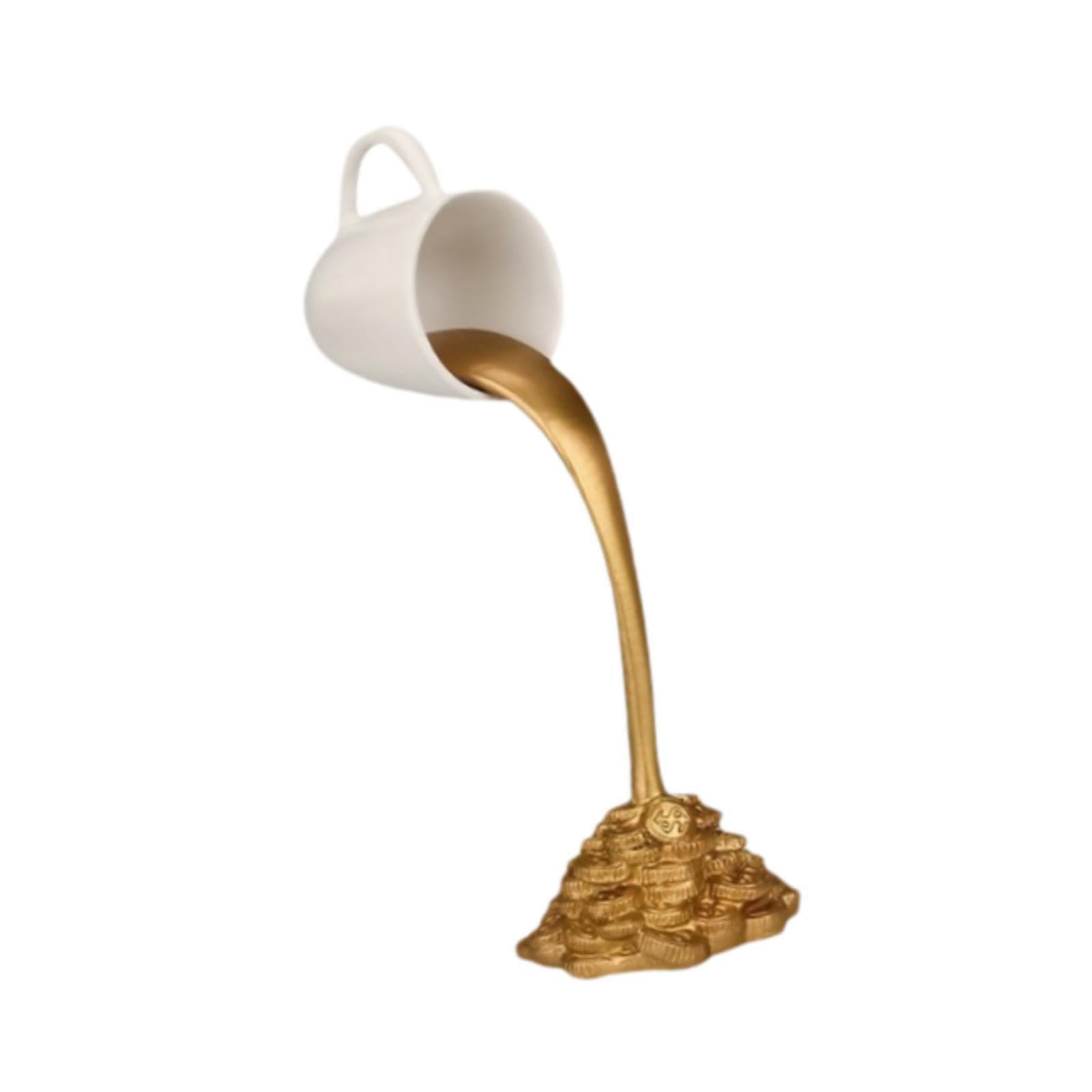 TWISAXC Floating Cup Sculpture Enchanting Decorative Accent Gift Idea For Art Adorers And Friends Creating Captivating And Intriguing Visual Effect Draws Attention Handcrafted