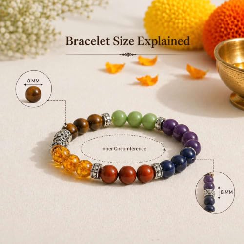 Image of Beaded Bracelet for Men & Women | Stretchable Handmade Prayer Meditation Yoga Wrist Bracelet | Stylish Everyday Wear | Free Size