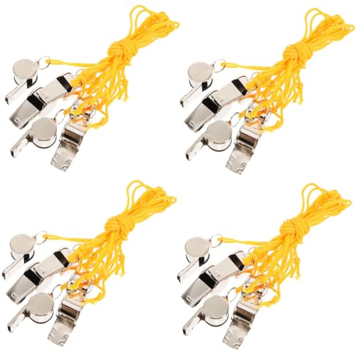 Silbatos de seguridad de acero inoxidable 24 piezas miniatura 1