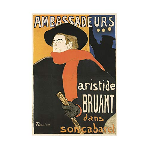 Wee Blue Coo Theatre Cabaret Aristide Bruant Toulouse-lautrec Retro Ad Wall Art Print