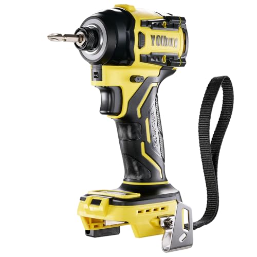 YOIbuy PRO インパクトドライバー 充電式 18V 互換 ブラシレスモータ搭載 手元ボタン機能 楽々モード リングLEDライト MAX 3500rpm回転/分 MAXトルク230Nm 本体のみ (充電池・充電器別売) YID-P2-1 (黄色/紙箱)