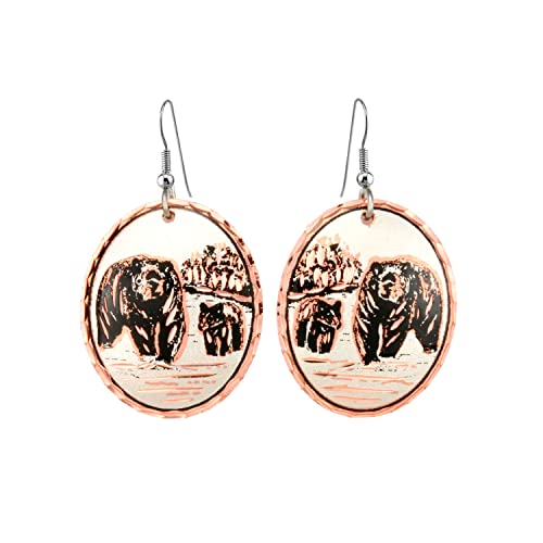 Copper Farm Animals & Wildlife Earrings of Elephants/Owls/Foxes/Horses/Bears/Wolfs/Dolphins/Turtle/Unique Earrings/Cute Weird Funny Cow Earrings
