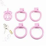 Nueva Jaula Protectora De Fitness Poroso De Plástico Rosa + 4 Accesorios Reemplazables + 1 Par De Llaves, Anillo De Goma Rosa Suave Y Cómodo