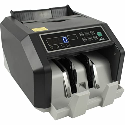 Royal Sovereign High-Speed Currency Counter With Counterfeit Detection, 200 Bill Capacity, 7-15/16"H X 12-7/16"W X 10-3/16"D, Black/Silver #TOP6